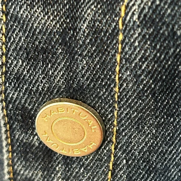 🪗Habitual girl wide leg cuffed Dark Blue Flare Jeans size 16 GUC - Picture 6 of 11